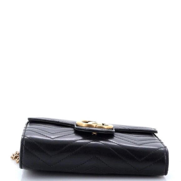 Gucci GG Marmont Chain Wallet Matelasse Leather Mini reb-735-091825 - Picture 4 of 7